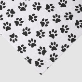 Patroon van poten, hondenpoten, zwarte poten tissuepapier (Detail)