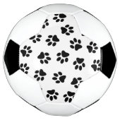 Patroon van poten, hondenpoten, zwarte poten voetbal (Gedraaid)