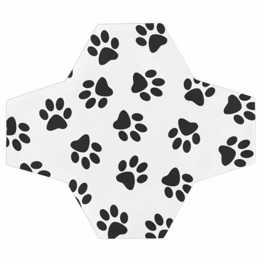 Patroon van poten, hondenpoten, zwarte poten voetbal (Enkel)