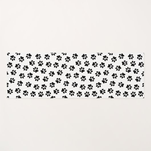 Patroon van poten, hondenpoten, zwarte poten yogamat (Voorkant (horizontaal))