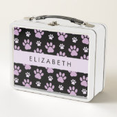 Patroon van poten, Lila poten, hondenpoten, Jouw n (Voorkant)