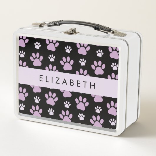 Patroon van poten, Lila poten, hondenpoten, Jouw n (Voorkant)