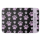 Patroon van poten, Lila poten, hondenpoten, Jouw n Badmat (Voorkant)