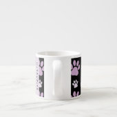 Patroon van poten, Lila poten, hondenpoten, Jouw n Espresso Kop (Achterkant)