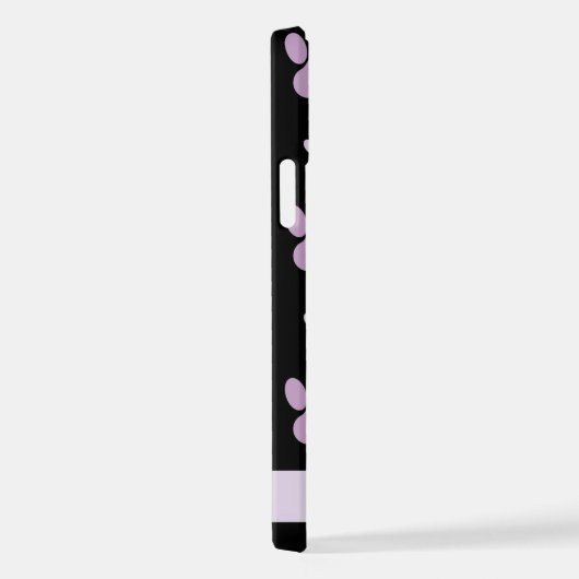 Patroon van poten, Lila poten, hondenpoten, Jouw n iPhone Hoesje (Rechterkant)