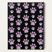 Patroon van poten, Lila poten, hondenpoten, Jouw n Planner (Achterkant)