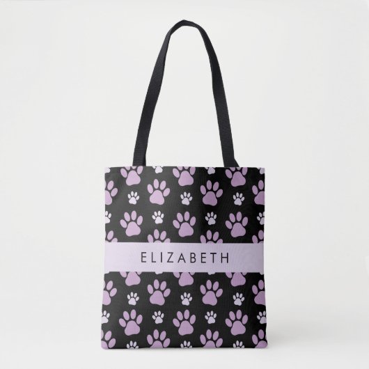 Patroon van poten, Lila poten, hondenpoten, Jouw n Tote Bag (Voorkant)