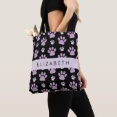 Patroon van poten, Lila poten, hondenpoten, Jouw n Tote Bag (Dichtbij)
