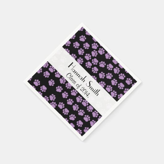 Patroon van poten, Lila poten, ovendraaien, Afstud Servet (Hoek)