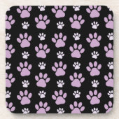 Patroon van poten, Lila poten, ovendraaien, verfdr Bier Onderzetter (Voorkant)