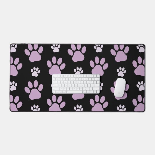Patroon van poten, Lila poten, ovendraaien, verfdr Bureaumat (Keyboard & Muis)