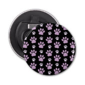 Patroon van poten, Lila poten, ovendraaien, verfdr Button Flesopener (Voorkant)