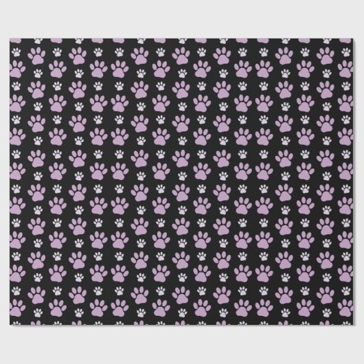 Patroon van poten, Lila poten, ovendraaien, verfdr Cadeaupapier (Vlak)