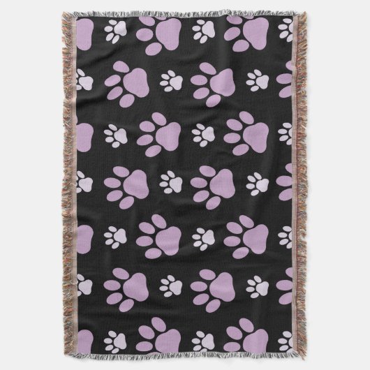 Patroon van poten, Lila poten, ovendraaien, verfdr Deken (Voorkant Verticaal)