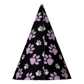 Patroon van poten, Lila poten, ovendraaien, verfdr Feesthoedjes (Achterkant)