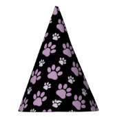 Patroon van poten, Lila poten, ovendraaien, verfdr Feesthoedjes (Rechts)