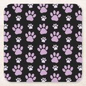 Patroon van poten, Lila poten, ovendraaien, verfdr Kartonnen Onderzetters (Voorkant)