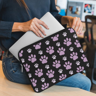 Patroon van poten, Lila poten, ovendraaien, verfdr Laptop Sleeve