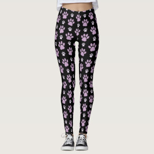 Patroon van poten, Lila poten, ovendraaien, verfdr Leggings