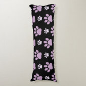 Patroon van poten, Lila poten, ovendraaien, verfdr Lichaamskussen (Voorkant Verticaal)