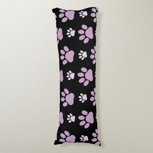 Patroon van poten, Lila poten, ovendraaien, verfdr Lichaamskussen (Voorkant Verticaal)
