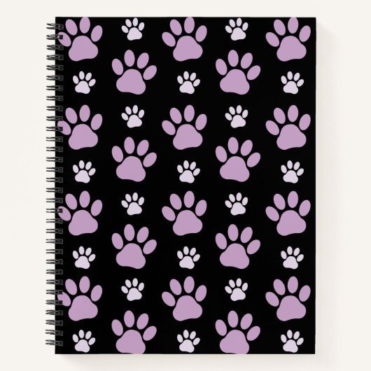 Patroon van poten, Lila poten, ovendraaien, verfdr Notitieboek (Voorkant)
