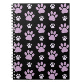 Patroon van poten, Lila poten, ovendraaien, verfdr Notitieboek (Voorkant)