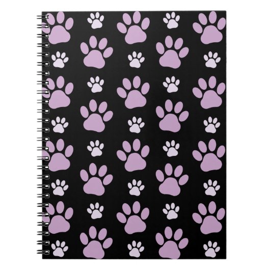 Patroon van poten, Lila poten, ovendraaien, verfdr Notitieboek (Voorkant)