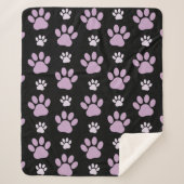 Patroon van poten, Lila poten, ovendraaien, verfdr Sherpa Deken (Voorkant)