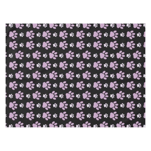 Patroon van poten, Lila poten, ovendraaien, verfdr Tafelkleed (Voorkant (Horizontaal))