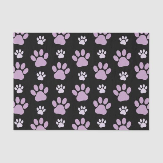 Patroon van poten, Lila poten, ovendraaien, verfdr Tissuepapier (Voorkant)