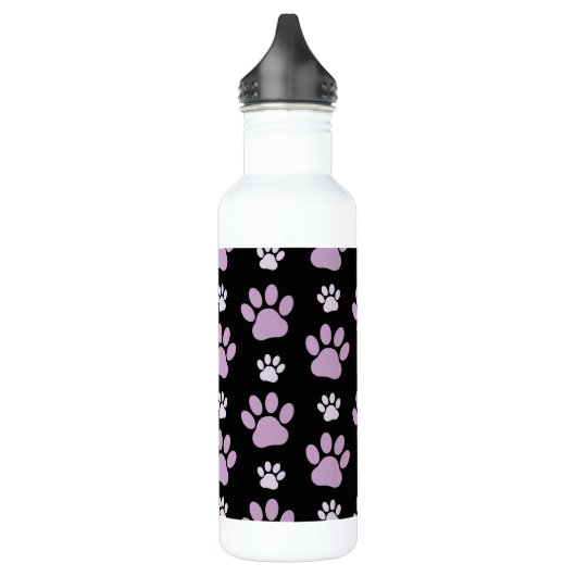 Patroon van poten, Lila poten, ovendraaien, verfdr Waterfles (Links)