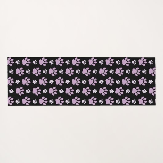 Patroon van poten, Lila poten, ovendraaien, verfdr Yogamat (Achterkant (horizontaal))