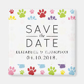 Patroon van poten, oventjes, sparen de datum magneet (Voorkant)