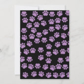 Patroon van poten, Paarse poten, sla de datum op Save The Date (Achterkant)