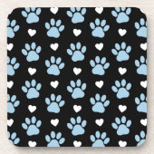 Patroon van poten, reuzenpoten, blauwe poten, witt bier onderzetter (Voorkant)