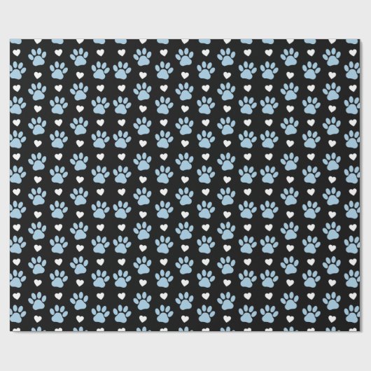 Patroon van poten, reuzenpoten, blauwe poten, witt cadeaupapier (Vlak)