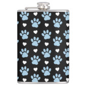 Patroon van poten, reuzenpoten, blauwe poten, witt heupfles (Voorkant)