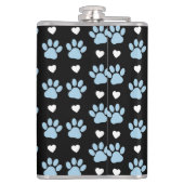 Patroon van poten, reuzenpoten, blauwe poten, witt heupfles (Achterkant)