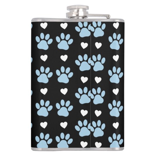 Patroon van poten, reuzenpoten, blauwe poten, witt heupfles (Achterkant)