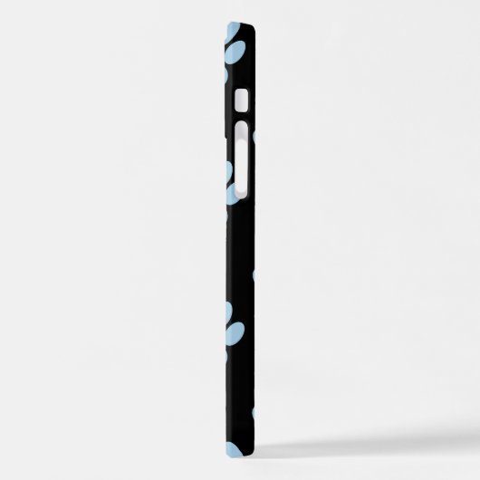 Patroon van poten, reuzenpoten, blauwe poten, witt iPhone hoesje (Linkerkant)