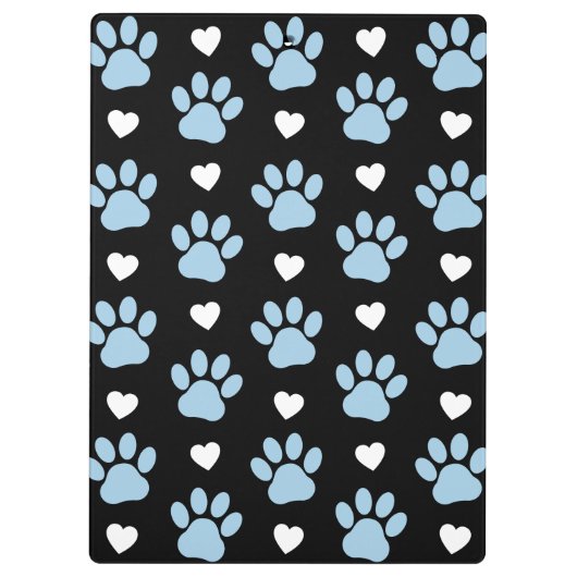 Patroon van poten, reuzenpoten, blauwe poten, witt klembord (Achterkant)