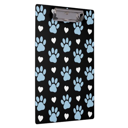 Patroon van poten, reuzenpoten, blauwe poten, witt klembord (Rechts)