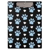 Patroon van poten, reuzenpoten, blauwe poten, witt klembord (Voorkant)