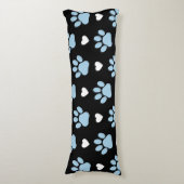 Patroon van poten, reuzenpoten, blauwe poten, witt lichaamskussen (Voorkant Verticaal)