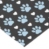 Patroon van poten, reuzenpoten, blauwe poten, witt medium tafelloper (Hoek)