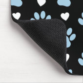 Patroon van poten, reuzenpoten, blauwe poten, witt muismat (Hoek)