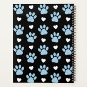 Patroon van poten, reuzenpoten, blauwe poten, witt planner (Achterkant)