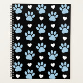 Patroon van poten, reuzenpoten, blauwe poten, witt planner (Voorkant)