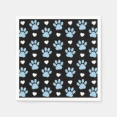 Patroon van poten, reuzenpoten, blauwe poten, witt servet (Voorkant)